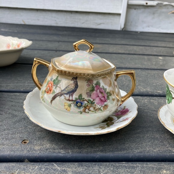 Miniature Porcelain Glass Tea Set from Germany - Picture 3 of 10